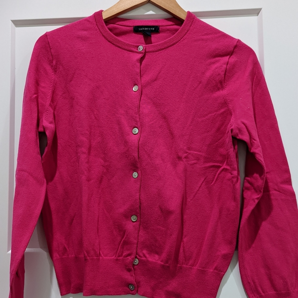 Lands End supima cotton cardigan